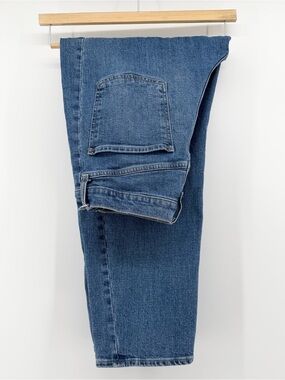 Old Navy High Rise Baggy Barrel Jeans Womens 12 Tall Blue Seamed Ankle‎ Denim